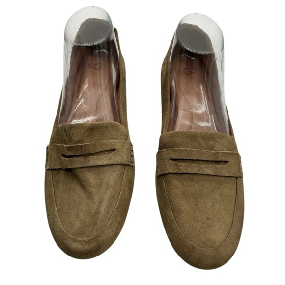 UGG Australia ELISE STUDDED BLING ANTELOPE SUEDE BLOCK HEEL‎ Loafer Size 9 - Picture 1 of 7